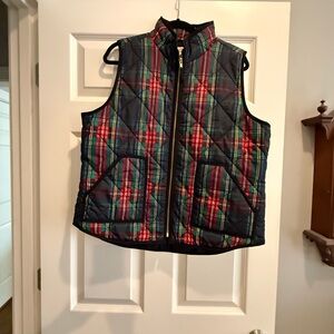 J. Crew Multicolor Plaid Vest